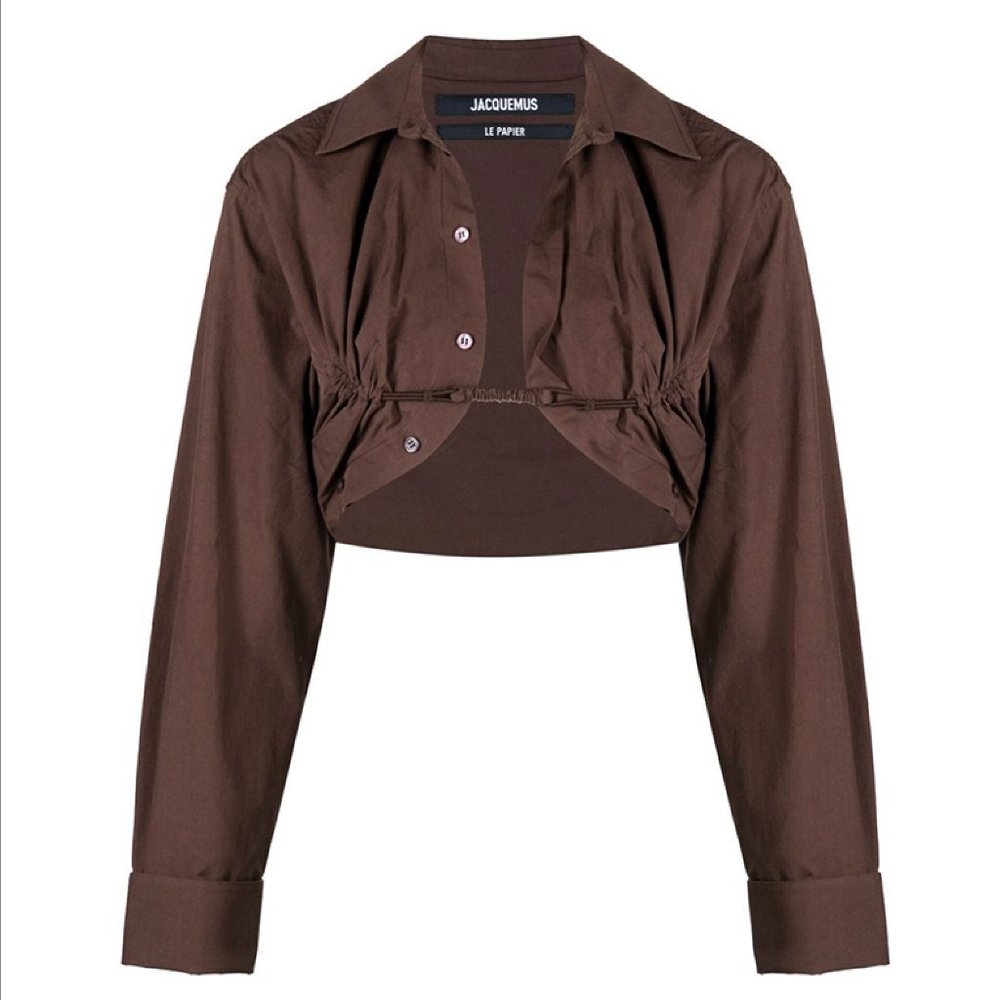 JACQUEMUS Brown Le Papier 'La Chemise Machou' Shirt
